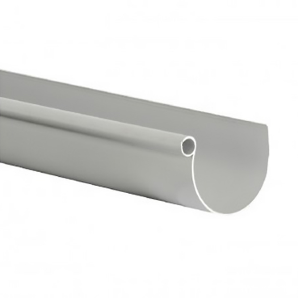 GOUTTIERE PVC D33 4METRES CHINE GRIS