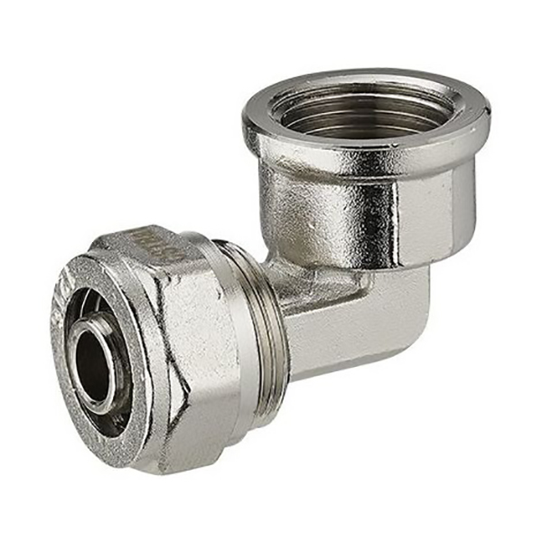 RACCORD COUDE APPLIQUE TARAUDE FEMELLE POUR MITIGEUR ET MULTICOUCHE A COMPRESSION D16-1/2"