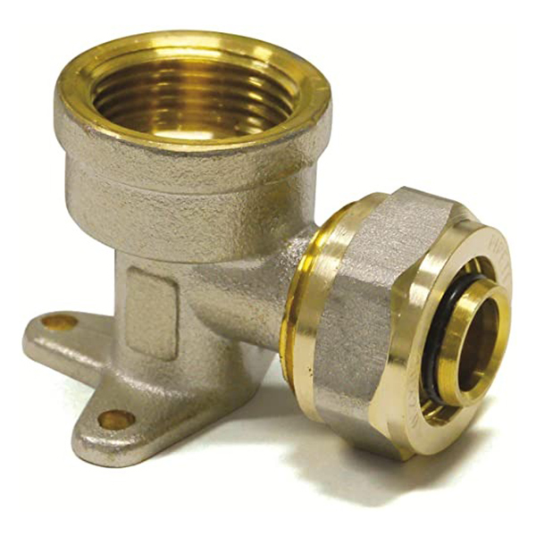 RACCORD COUDE APPLIQUE TARAUDE FEMELLE ET MULTICOUCHE A COMPRESSION D20-1/2"