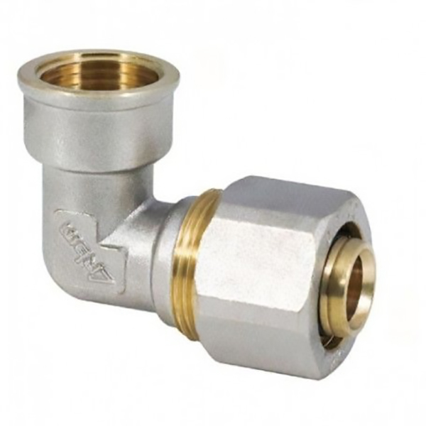 RACCORD COUDE TARAUDE FEMELLE ET MULTICOUCHE A COMPRESSION D20-1/2"