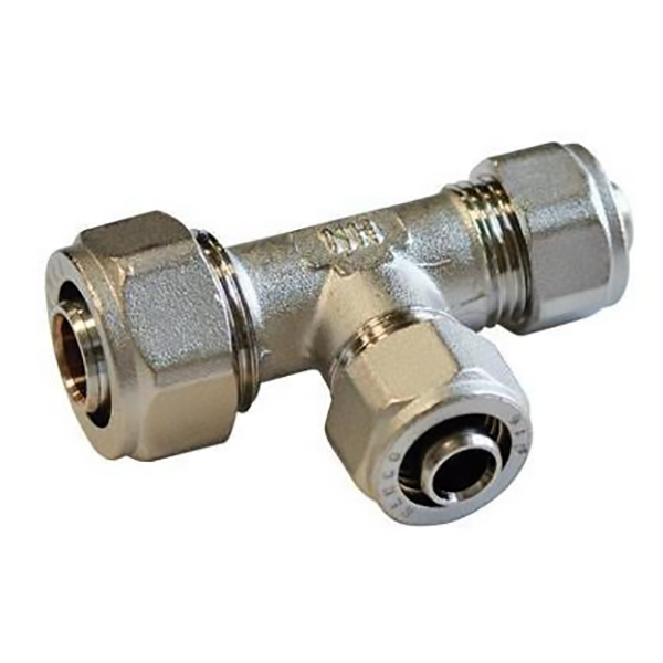 RACCORD EN CROIX MULTICOUCHE A COMPRESSION D20*4