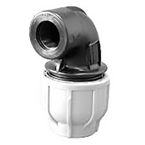 COUDE PEHD TARAUDE 90° FEMELLE D20-1/2"