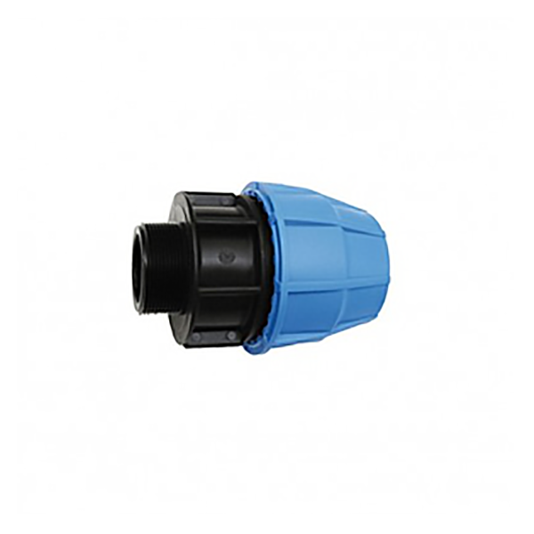 MANCHON PEHD MIXTE FILETE RACCORD MALE D75