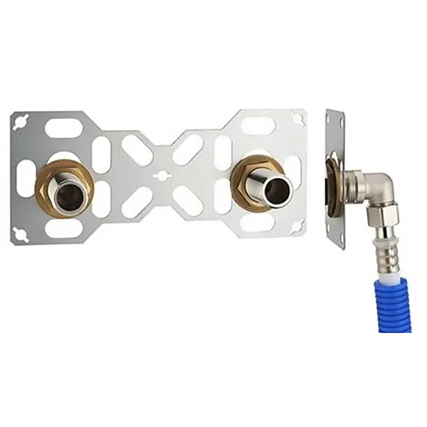 PLATINE DE FIXATION MURALE DOUBLE POUR MULTICOUCHE A SERTIR D16-M3/4"