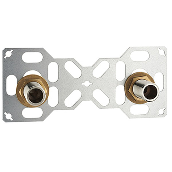 PLATINE DE FIXATION MURALE DOUBLE POUR PER A SERTIR D12 - 3/4M