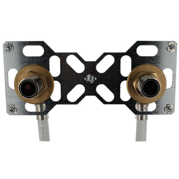 PLATINE DE FIXATION MURALE DOUBLE POUR PER A SERTIR D16 - 3/4M
