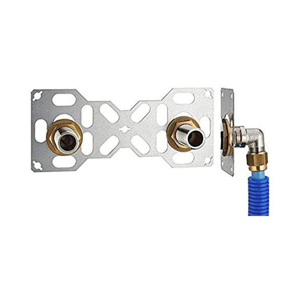 PLATINE DE FIXATION DE DOUCHE SORTIE DE CLOISON DOUBLE PER A COMPRESSION D12-M3/4"