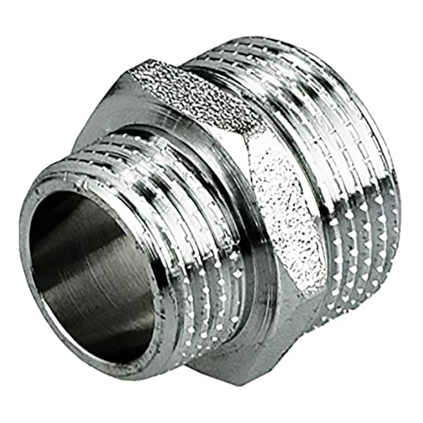 MAMELON DROIT MALE REDUIT 3/4 - 1/2 CHROME LIEN 1PIECE