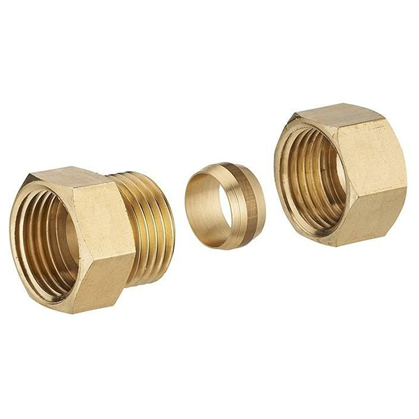 RACCORD DROIT BICONE M 3/8 - D10 LIEN 1PIECE