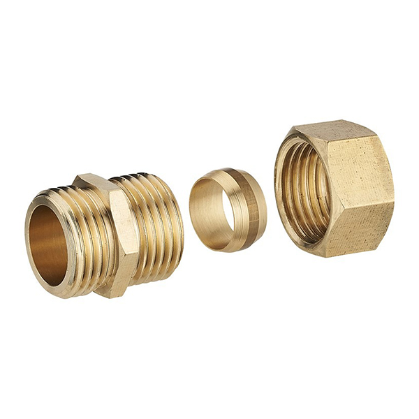 RACCORD DROIT BICONE M 3/8 - D12 LIEN 1PIECE