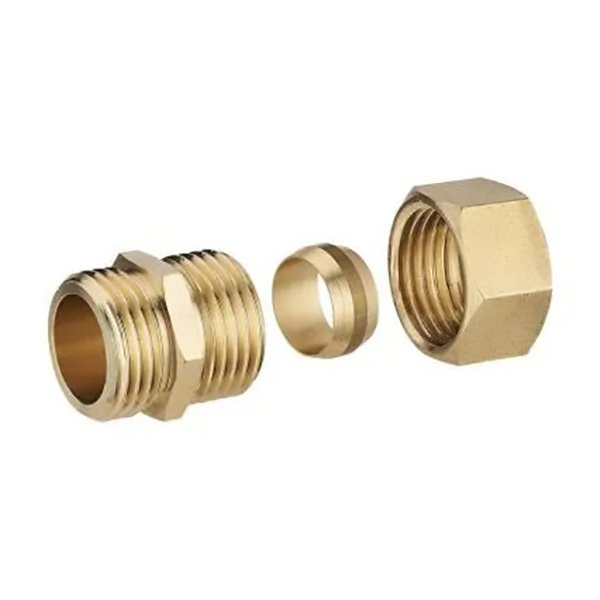 RACCORD DROIT BICONE M 1/2 - D12 LIEN 1PIECE