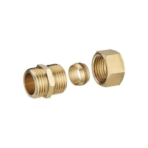 RACCORD DROIT BICONE M 3/8 - D14 LIEN 1PIECE