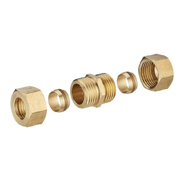 RACCORD DROIT BICONE M 1/2 - D14 LIEN 1PIECE