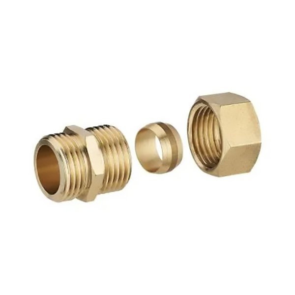 RACCORD DROIT BICONE M 3/4 - D16 LIEN 1PIECE