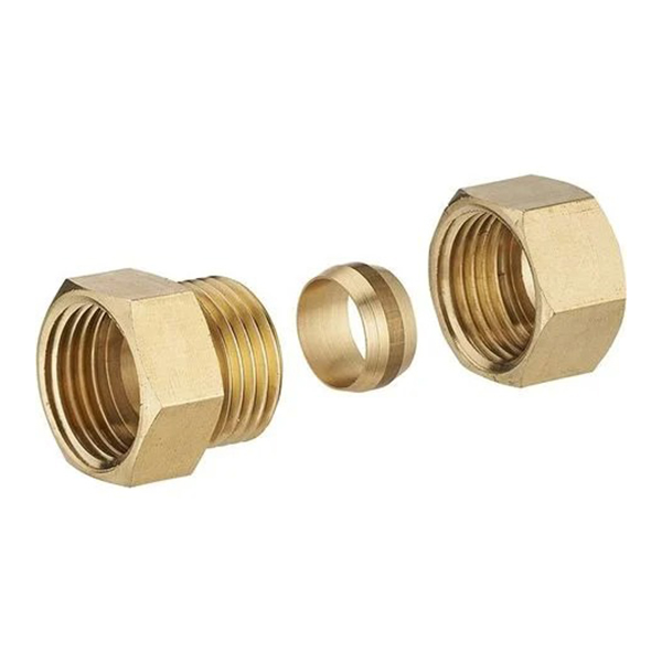 RACCORD DROIT BICONE F 3/8 - D14 LIEN 1PIECE