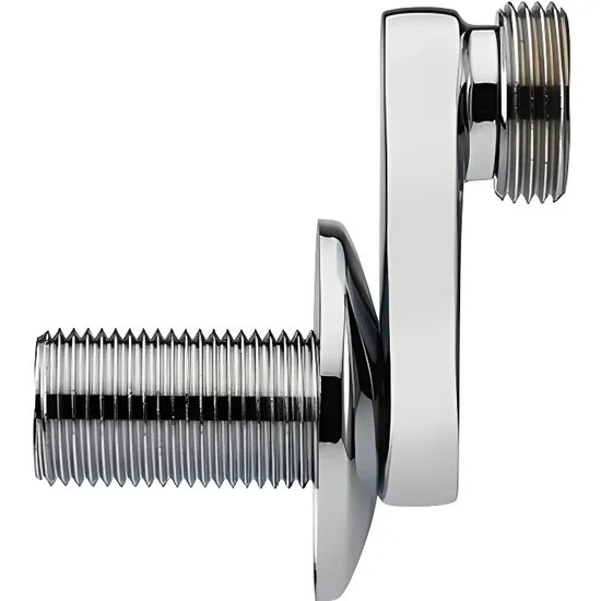 RACCORD EXCENTRE 40 MM AVEC ROSACE DM 1/2 3/4 CHROME BROCHABLE (X2)