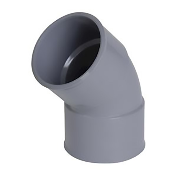 COUDE PVC EVACUATION 45 FF D40