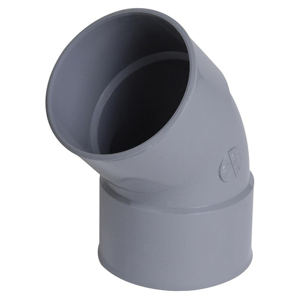 COUDE PVC EVACUATION 45 FF D50