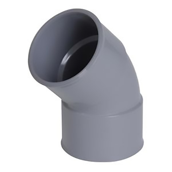COUDE PVC EVACUATION 45 FF D63