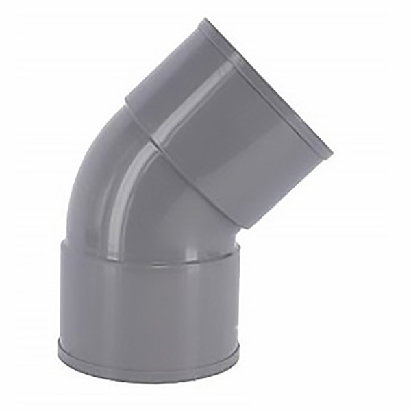 COUDE PVC EVACUATION 45 FF D75