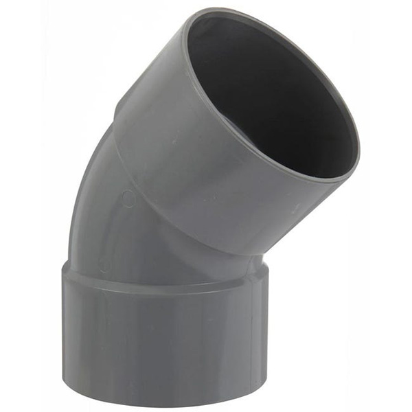 COUDE PVC EVACUATION 45 FF D90