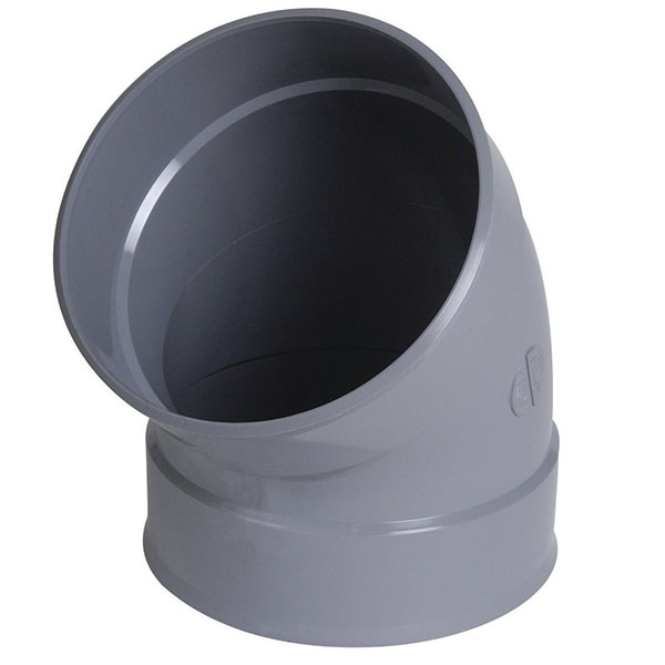 COUDE PVC EVACUATION 45 FF D100