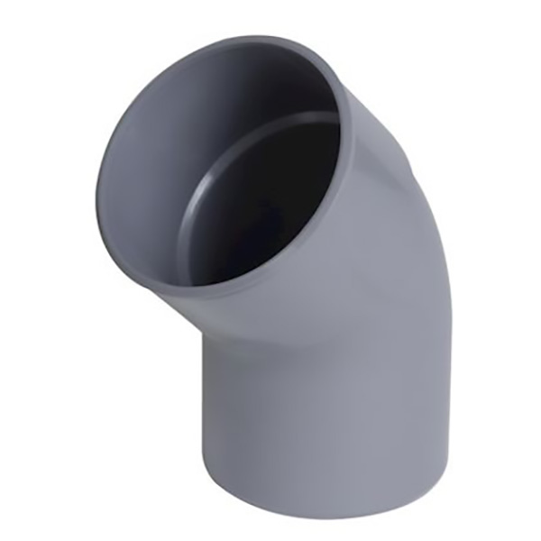 COUDE PVC EVACUATION 45 MF D125