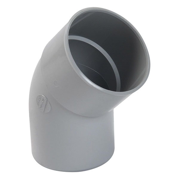COUDE DEMI RONDE MF 45 D80 GRIS EG