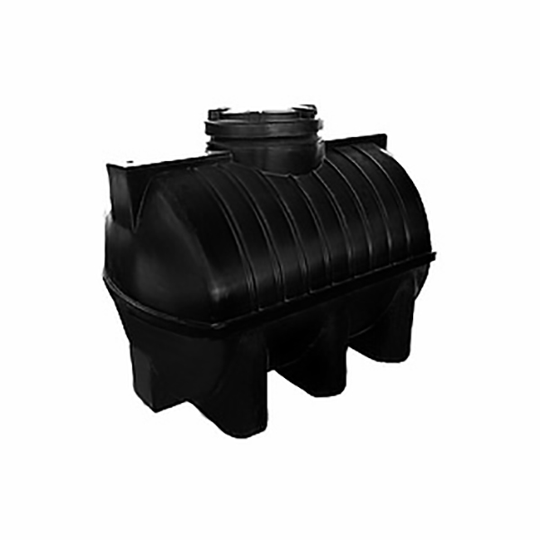 CITERNE HORIZONTALE ALIMENTAIRE 1000L LONGUEUR 1,10m/LARGEUR1,50m/HAUTEUR1,20m SMTP NOIR