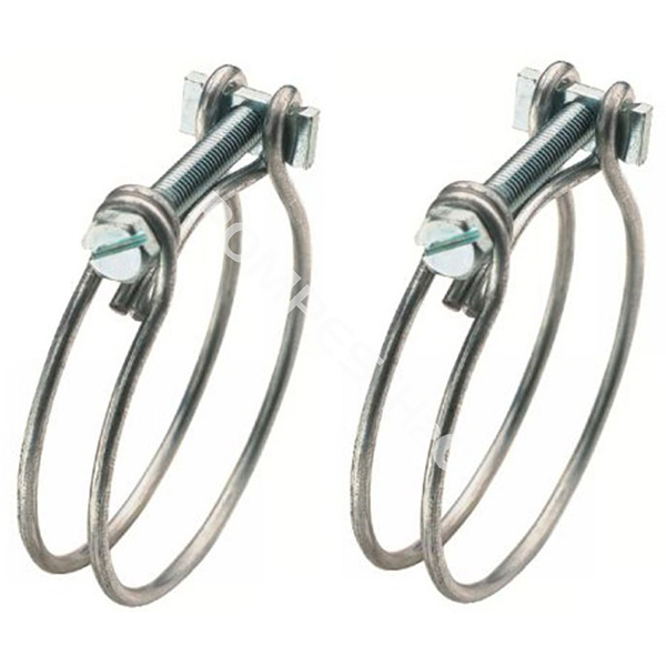COLLIER DE SERRAGE DOUBLE-FIL DIAMETRE. DE SERRAGE 27 A 31 MM-PAR 2