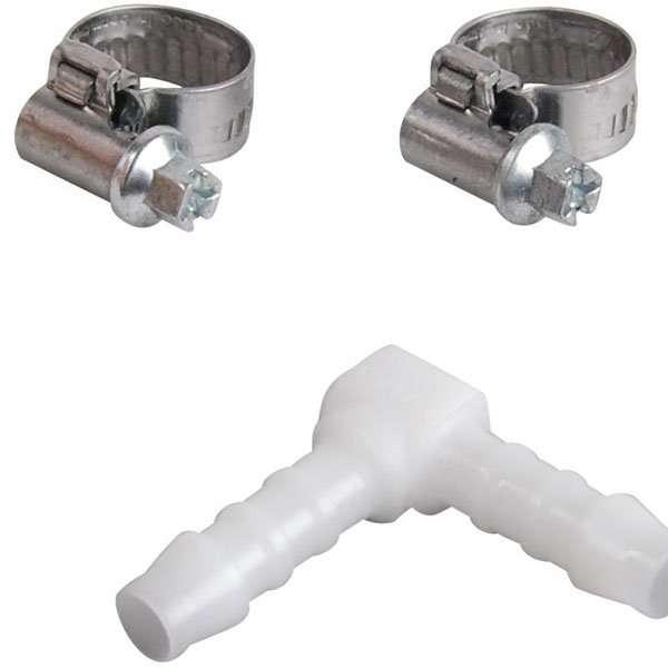 COUDE (POM) DIAM.6 AVEC 2 COLLIERS