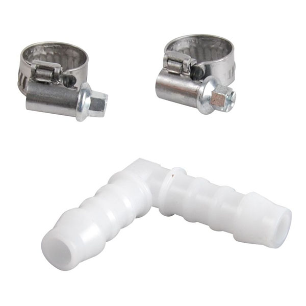 COUDE (POM) DIAM.8 AVEC 2 COLLIERS