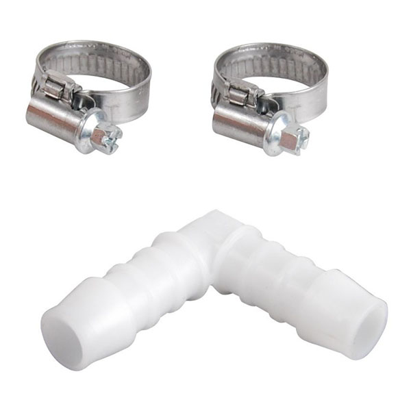 COUDE (POM) DIAM.10 AVEC 2 COLLIERS