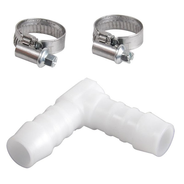 COUDE (POM) DIAM.12 AVEC 2 COLLIERS