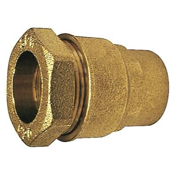 RACCORD DROIT POLYETHYLENE FEMELLE LAITON D25 - F 3/4 LIEN 1 PIECE