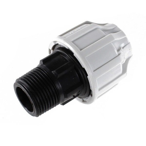 RACCORD DROIT POLYETHYLENE MALE PLAST D25 - M 3/4 VRAC ETIQUETE