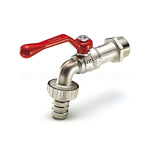 ROBINET D ARROSAGE 1/4 DE TOUR, 1-MANETTE ROUGE EN ALU