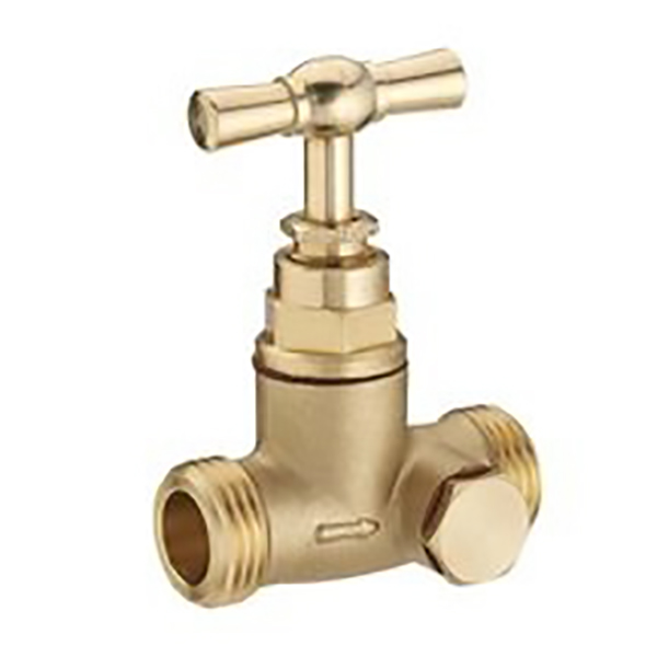 ROBINET D ARRET SANS EPAUL LAITON AVEC PURGE DM 3/4 + 1 BOUCHON LIEN 1PIECE