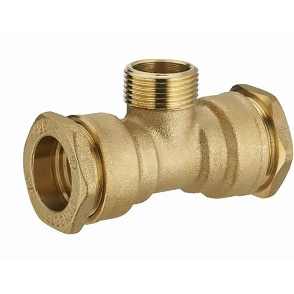 TE POLYETHYLENE MALE AU CENTRE LAITON D32 - M 1" - D32 LIEN 1 PIECE
