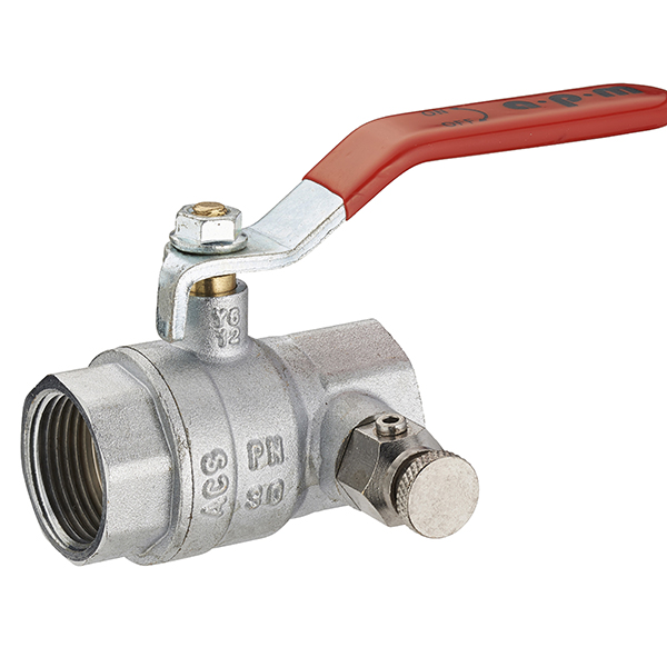 VANNE A SPHERE MANETTE PASS. TOTAL A PURGE DF 3/4 NICKEL VRAC ETIQUETE