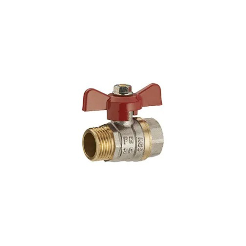 VANNE A SPHERE PAPILLON PASS. TOTAL MF 3/8 NICKEL LIEN 1PIECE