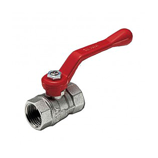 VANNE SPHERE, FEMELLE A MANETTE ROUGE ALU 1-1/4
