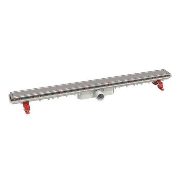 CANIVEAU COMPLET AVEC GRILLE INOX REVERSIBLE L.50MM L.80CM