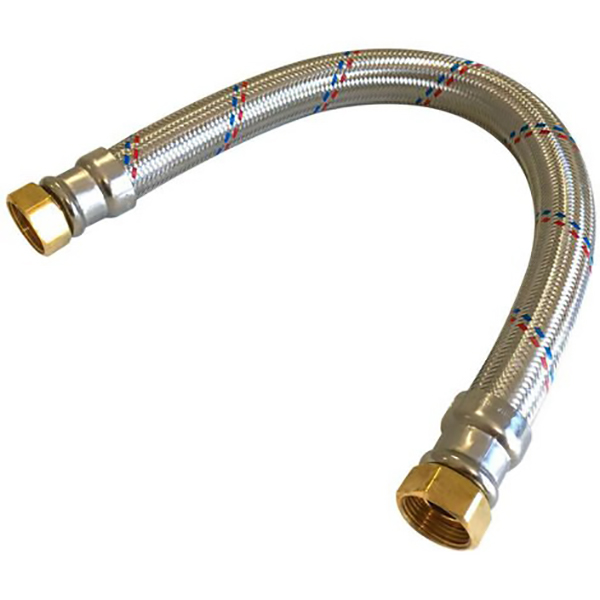 FLEXIBLE ALIMENTATION INOX FF 1/2" -1/2" L:1000MM DN13
