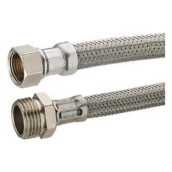 FLEXIBLE ALIMENTATION INOX MF 1/2" -3/8" L:300MM DN8
