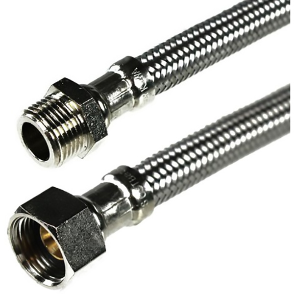 FLEXIBLE ALIMENTATION INOX MF 1/2" -1/2" L:500MM DN8