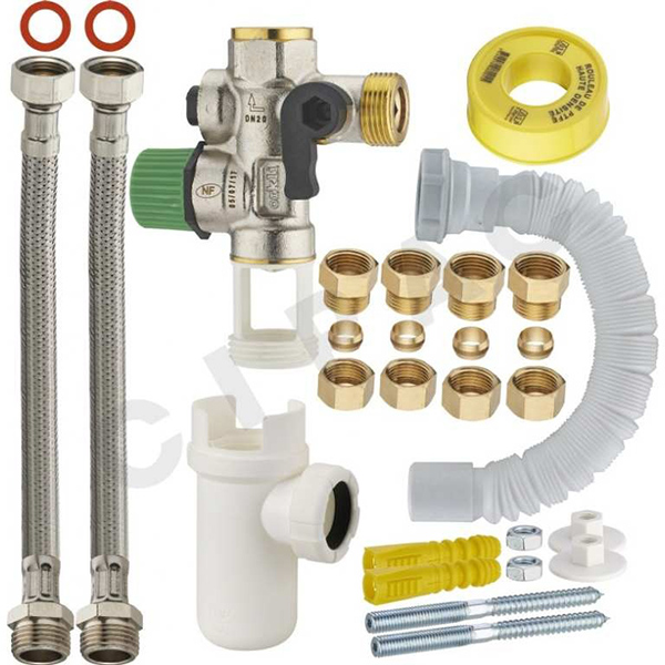KIT DE BRANCHEMENT CHAUFFE EAU SANS SOUDURE GROUPE TEFLONNE VELBOX