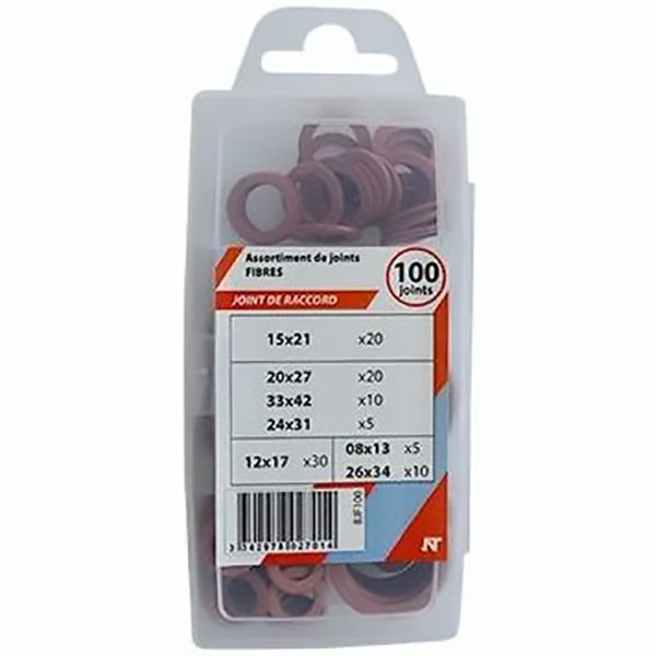 JOINT FIBRE INTERIEUR 10X15X1,5 POUR 12X17 / 100PCS