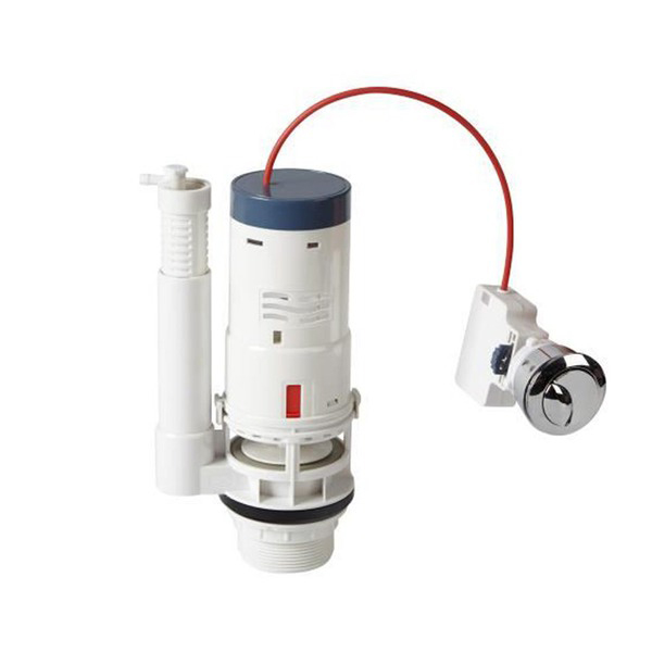 MECANISME WC A CABLE DOUBLE POUSSOIR