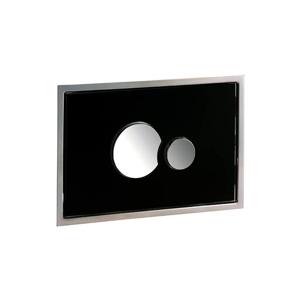 ENSEMBLE PLAQUE MURANO VERRE NOIR BOUT ABS CHR